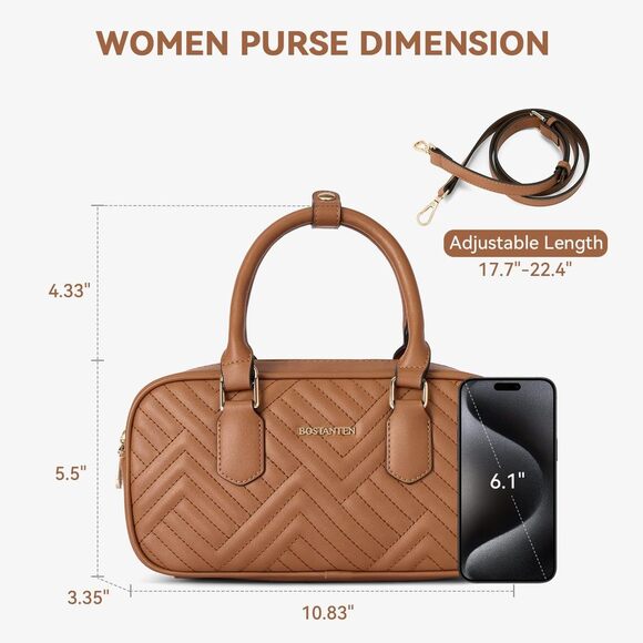 Handbags For Crossbody Bags For Structu Mini Satchel Purses Top Handle - Picture 3 of 7